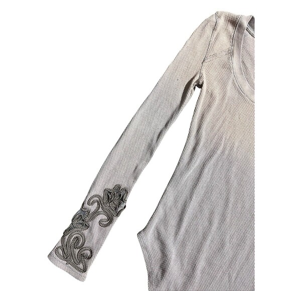 Free People Masquerade Cuff Long-Sleeve Thermal Top Ombré Sz S - Picture 5 of 12